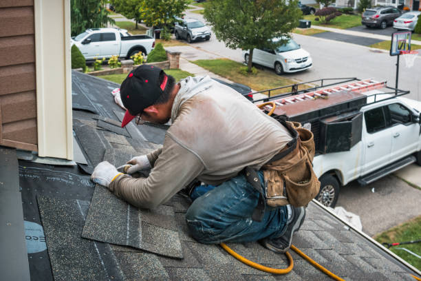Professional Emergency Roof Repair technician working in Bedford, PA